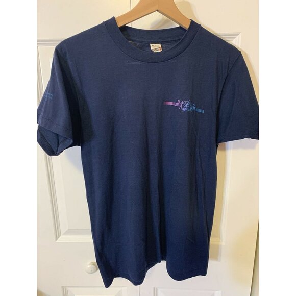 Vintage 1986 Journey Raised on‎ Radio Screen Stars T Shirt Sz M Blue - Picture 3 of 9